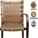 Ver imagem 2 de Kit 4 Cadeiras Fibra Mesa E Marrom