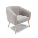 Ver imagem 7 de Kit 01 Namoradeira 02Lug E 01 Poltrona Stella Natural Cinza