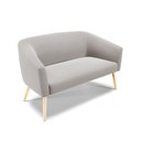 Ver mais imagens de Kit 01 Namoradeira 02Lug E 01 Poltrona Stella Natural Cinza