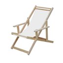 Ver imagem 2 de Conjunto 2 Espreguiçadeiras Preguiçosa Dobrável Madeira Maciça Adulto e Infantil com Tecido - Branco