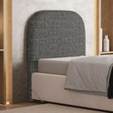 Ver imagem 1 de Cabeceira Cama Box Solteiro 100cm Orgânica Lanna W01 Linho Mescla Chumbo - Lyam Decor