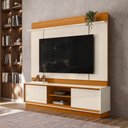 Ver imagem 2 de Home Theater Siena 2 Portas C/ Detalhes Chanfrados P/ Tv até 75" - Cinamomo/off White Madetec
