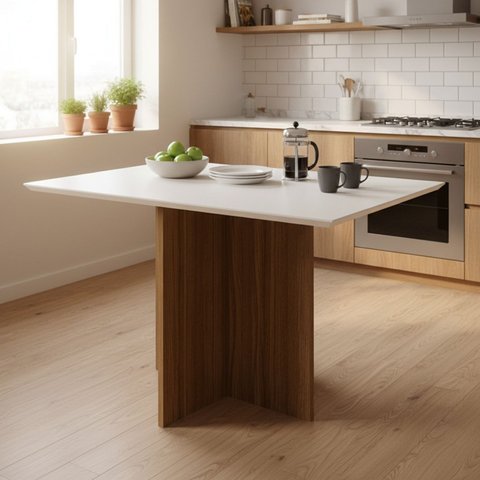 Mesa de Jantar Retangular com Vidro 6 Lugares 160cm sem Cadeiras Helô Poliman Móveis