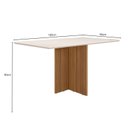 Ver imagem 2 de Mesa de Jantar Retangular com Vidro 6 Lugares 160cm sem Cadeiras Helô Poliman Móveis