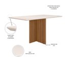 Ver imagem 3 de Mesa de Jantar Retangular com Vidro 6 Lugares 160cm sem Cadeiras Helô Poliman Móveis