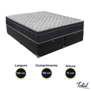 Ver imagem 3 de Cama Box Baú Bipartido Queen Preto e Colchão Airtech 150 D45 Ortobom