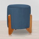 Ver imagem 3 de Poltrona Balanço C/ Puff Melinda Suede Azul Royal - Lm Decor
