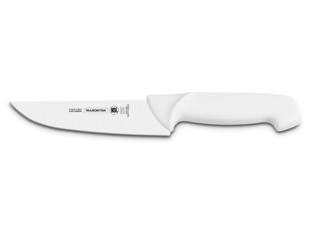 FACA PARA ACOUGUEIRO 6 PROFISSIONAL BRANCO LAMINA DE ACO INO - 1