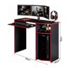 Escrivaninha para Pc Gamer Mesa de Escritorio - Preto e Vermelha - 3