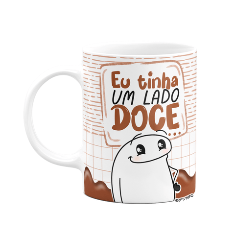 Caneca Divertida Flork - Meu Lado Doce - Branca