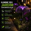 Ver imagem 3 de Kit 2 Luminaria Solar Colorida Cascata Energia Sol sem Fio Poste Luz Jardim IP65 Espeto Agua Viva de