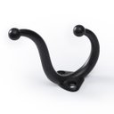 Ver imagem 1 de Cabide para Roupa Colonial Cabides Ganchos Duplos Ouro 10un.: Preto Fosco