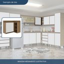 Ver imagem 6 de Armário Aéreo para Cozinha 1 Porta Confort Marrom/Cinamomo/Off-White