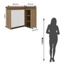 Ver imagem 2 de Armário Aéreo para Cozinha 1 Porta Confort Marrom/Cinamomo/Off-White