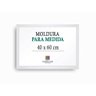 MOLDURA 40x60 CM BRANCO QUADRO POSTER DECORATIVO C/ PETG - 1