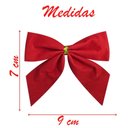 Ver imagem 2 de Enfeite Árvore Natal Laço Vermelho 7cm 150 Unidades