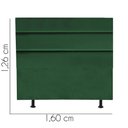Ver imagem 3 de Cabeceira Estofada Argentina 160cm Queen Size Para Cama Box Quarto Suede Verde - Gat Magazine