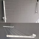 Ver imagem 3 de Varal Retrátil C/4 Furos Suporte Metalon Branco