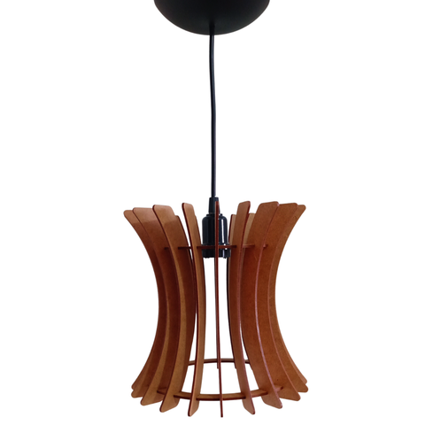 Pendente lustre luminária em MDF encerado