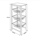 Ver imagem 3 de Fruteira de Chão Cozinha Montada Aço Branco Tampo Canela Roma