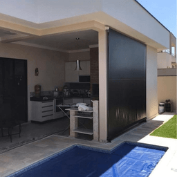 Toldo Cortina Preto - 1,90m x 2,70m - kit completo - 2