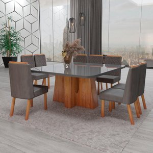 Sala de Jantar 135x135 8 Cadeiras Magic Bom Pastor