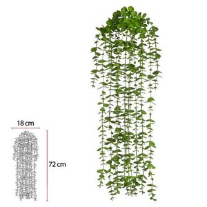 Folhagem Pendente .eucalipto Plastico X15 (verde) 80cm