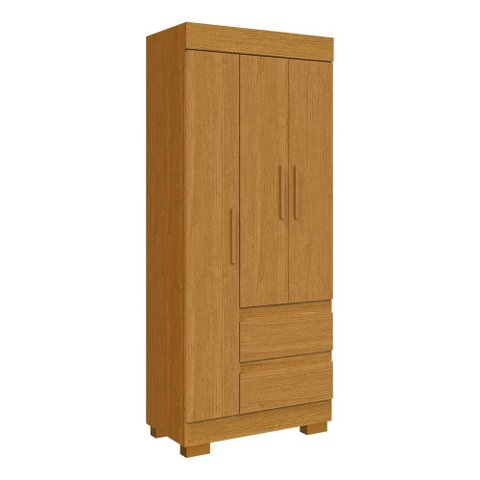 Guarda Roupa Solteiro 3 Portas 2 Gavetas Maya Acp Móveis Cinamomo