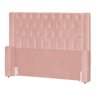 Cabeceira Para Cama Box Emma Luxo Veludo Cores - DS Estofados - Solteiro - Rosa - 1