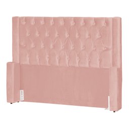 Cabeceira Para Cama Box Emma Luxo Veludo Cores - DS Estofados - Solteiro - Rosa - 1 Cabeceira Para Cama Box Emma Luxo Veludo Cores - DS Estofados - Solteiro - Rosa - 1