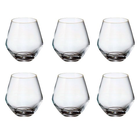 Jogo de 6 Copos para Whisky em Cristal 500ml