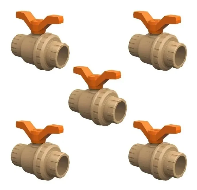 Kit 5 Uni Registro Esfera Vs Soldável 50mm 1. 1/2 - Tigre - 1