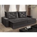 Ver imagem 2 de Sofá Retrátil e Reclinável 3 Lugares 2,10m Berlim Evidence Suede Cinza