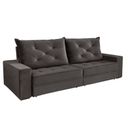 Ver imagem 3 de Sofá Retrátil e Reclinável 3 Lugares 2,10m Berlim Evidence Suede Cinza