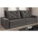 Ver imagem 4 de Sofá Retrátil e Reclinável 3 Lugares 2,10m Berlim Evidence Suede Cinza