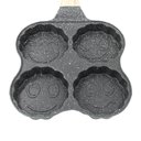 Ver imagem 1 de Frigideira 4 Ovos Antiaderente com Alça Hamburguer Panqueca Cozinha Preto