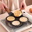Ver imagem 4 de Frigideira 4 Ovos Antiaderente com Alça Hamburguer Panqueca Cozinha Preto