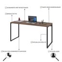 Ver imagem 4 de Mesa Office 150X60X75Cm Nogal / Est.Preta Nogal / Est.Preta