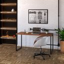 Ver imagem 5 de Mesa Office 150X60X75Cm Nogal / Est.Preta Nogal / Est.Preta