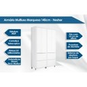 Ver imagem 2 de Armário Multiuso Lavanderia Marquesa C/ 4 Portas e 4 Gavetas 140cm Nature/verde - Nesher