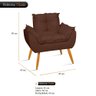 Cadeira Poltrona Opala para Penteadeira Camarim Suede Marrom - Wd Decor - 2
