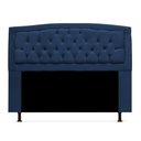 Ver imagem 2 de Kit Cabeceira Geovana + Calçadeira Baú Veneza King Size 195cm Suede - Renascer Decor:Azul Marinho