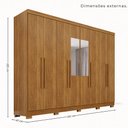 Ver imagem 4 de Guarda-Roupa Casal com Espelho 8 Portas 241cm Multimóveis Madeirado