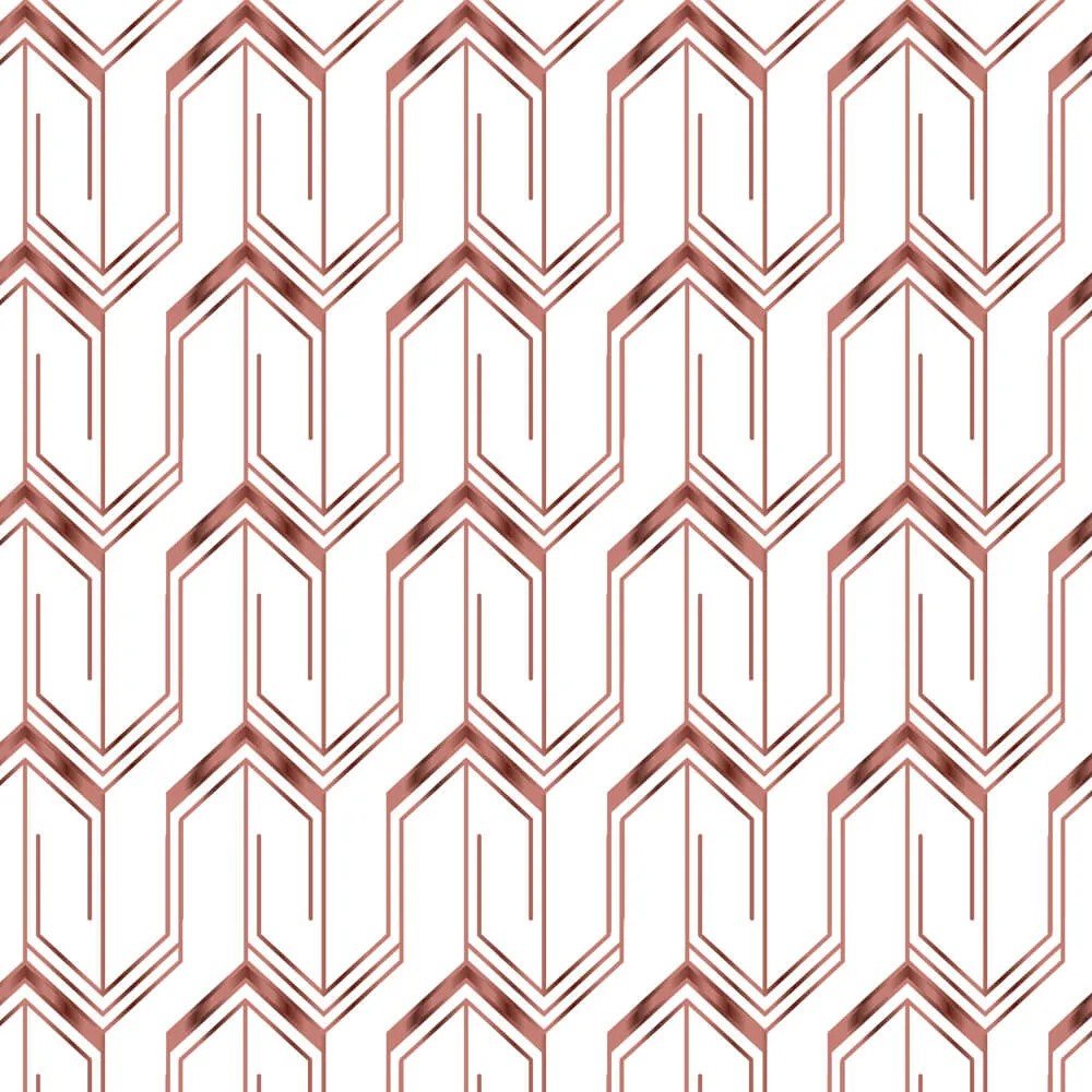 Papel de Parede Geométrico Rose Gold 3 Arte Destaque 2 Metros - 3