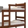 Cama Beliche Solteiro em Madeira Maciça Castanho Reason Shop Jm - 5