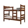 Cama Beliche Solteiro em Madeira Maciça Castanho Reason Shop Jm - 2