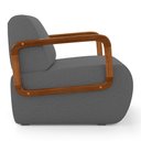 Ver imagem 6 de Poltrona Decorativa Orgânica Living Kavya Linho Grafite - Desk Design