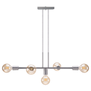 Ver imagem 3 de Luminária de Teto Pendente Tazza para 5 Lâmpadas 68cm Moderno Industrial - Prata - Alumínio