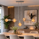 Ver imagem 1 de Luminária de Teto Pendente Tazza para 5 Lâmpadas 68cm Moderno Industrial - Prata - Alumínio