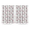 Ver imagem 2 de Kit Cortina Infantil Flores Rosa + 3 Capas Almofada 2,6x1,5m